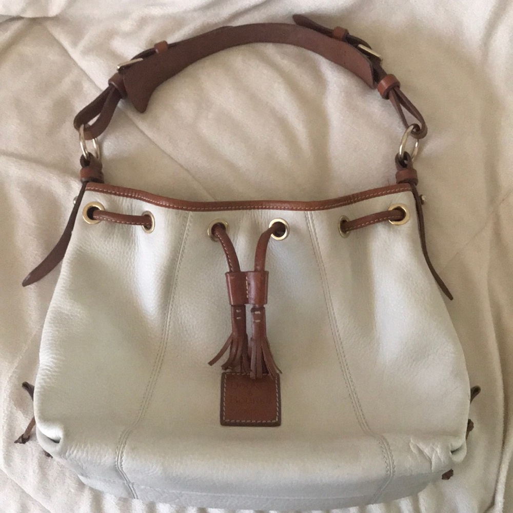 Vintage Dooney & Bourke White Leather Tote